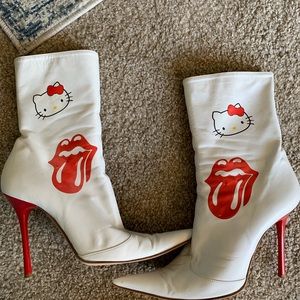 rodolfo zengarini white leather boots